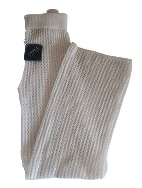Zaful White Crochet Knit Pants Swimsuit Cover-Up Size XS NWT